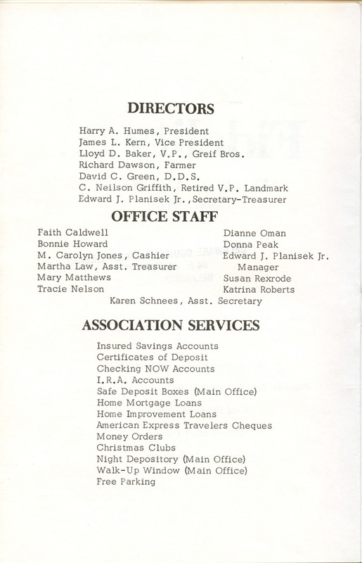 Fidelity Federal Savings and Loan Association 100 Years (p. 3)