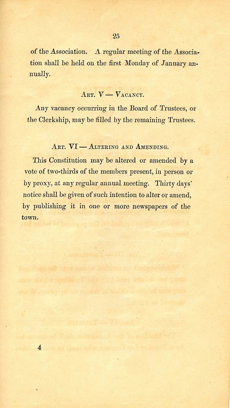 Rules and Regulations and Articles of Association of Oak Grove Cemetery (p. 28)