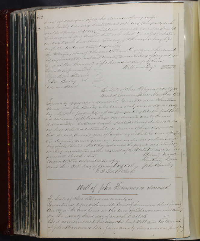 Delaware County Ohio Will Records Vol. 2 1835-1850 (p. 425)