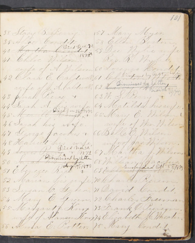 Sessional Records of the 1st Presbyterian Church of Trenton, Delaware Co., Ohio, 1831 (p. 107)