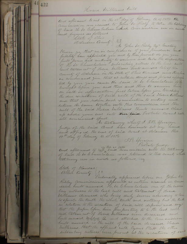 Delaware County Ohio Will Records Vol. 5 1869-1876 (p. 455)