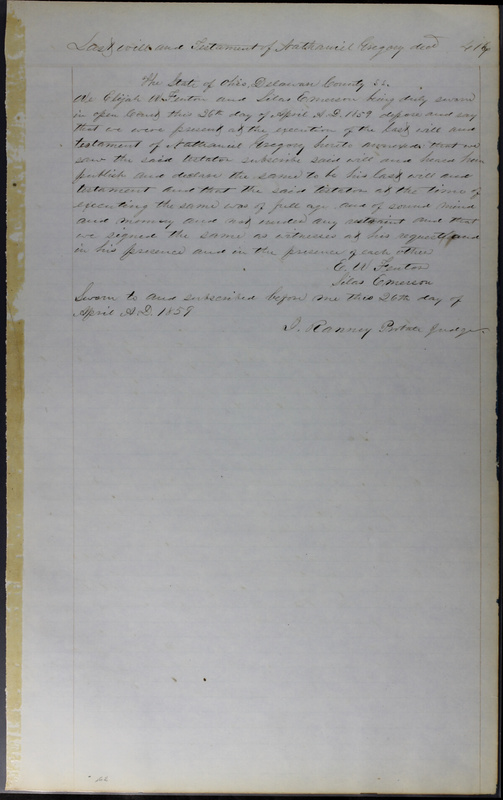 Delaware County Ohio Will Records Vol. 3 1850-1859 (p. 468)