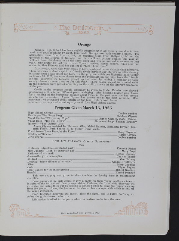 The Delcoan 1925. The annual yearbook of the twelve centralized schools of Delaware County (p. 125)