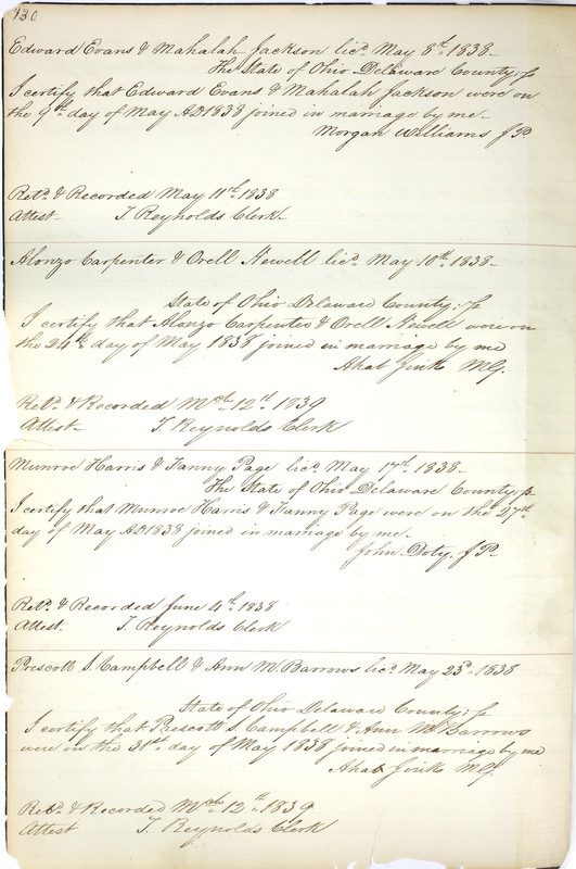 Marriage Records Vol.1 1835-1845 (p. 134)