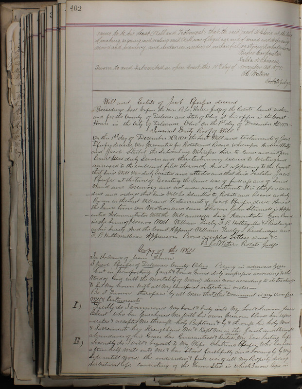 Delaware County Ohio Will Records Vol. 5 1869-1876 (p. 435)