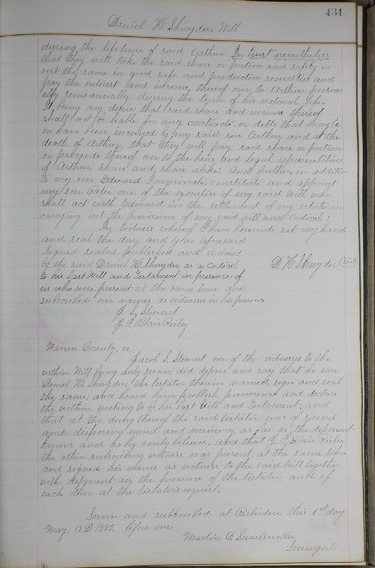 Delaware County Ohio Will Records Vol. 6 1876-1883 (p. 486)