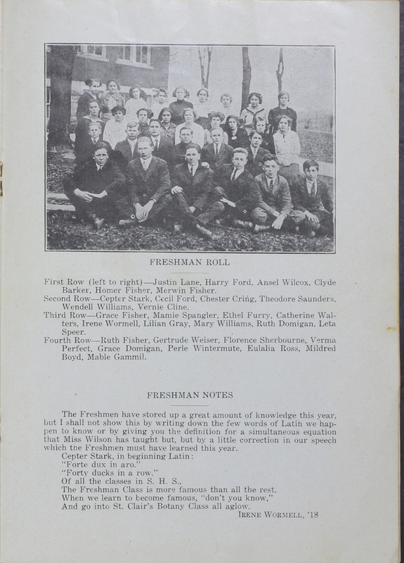 Annual of the Sunbury High School, Sunbury, Ohio. 1915 (p. 15)