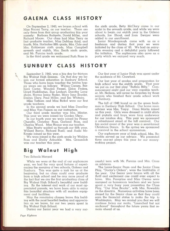 Big Walnut High School Yearbook. 1952: The Flame (p. 21)