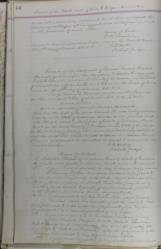 Delaware County Ohio Will Records Vol. 5 1869-1876 (p. 87)