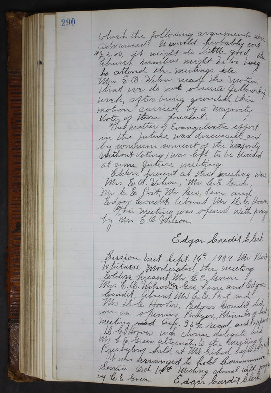 Sessional Records of the 1st Presbyterian Church of Trenton Delaware County Ohio 1873-1937 (p. 277)