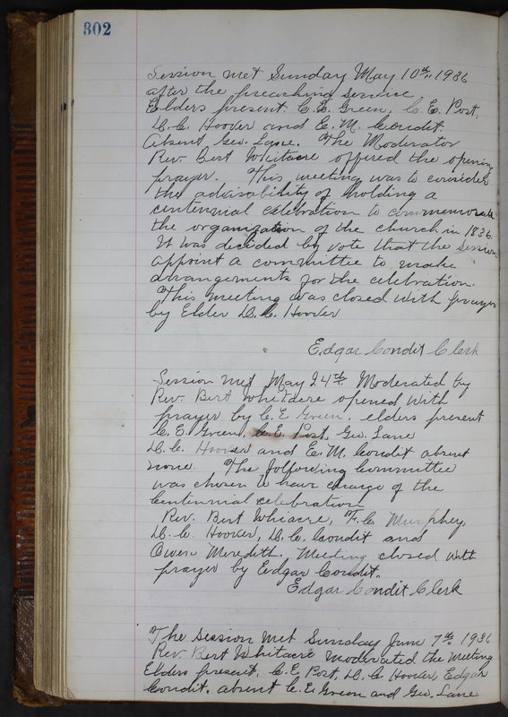 Sessional Records of the 1st Presbyterian Church of Trenton Delaware County Ohio 1873-1937 (p. 289)