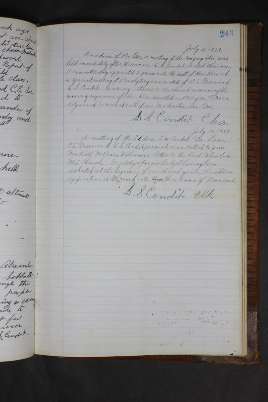 Sessional Records of the 1st Presbyterian Church of Trenton Delaware County Ohio 1873-1937 (p. 231)