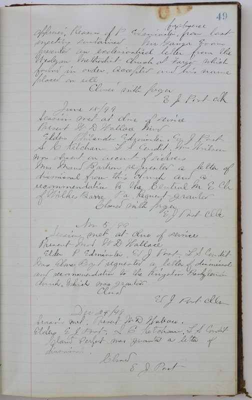 Sessional Records of the 1st Presbyterian Church of Trenton Delaware County Ohio 1873-1937 (p. 53)