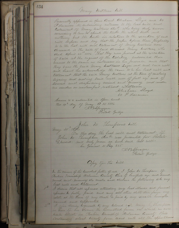 Delaware County Ohio Will Records Vol. 5 1869-1876 (p. 467)