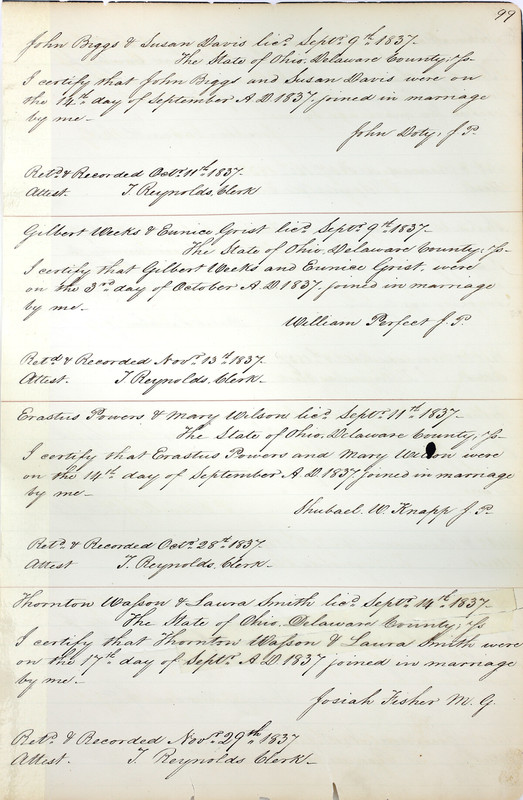 Marriage Records Vol.1 1835-1845 (p. 103)