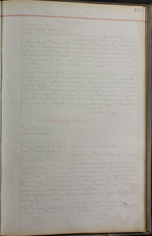 Delaware County Ohio Will Records Vol. 8 1887-1890 (p. 481)