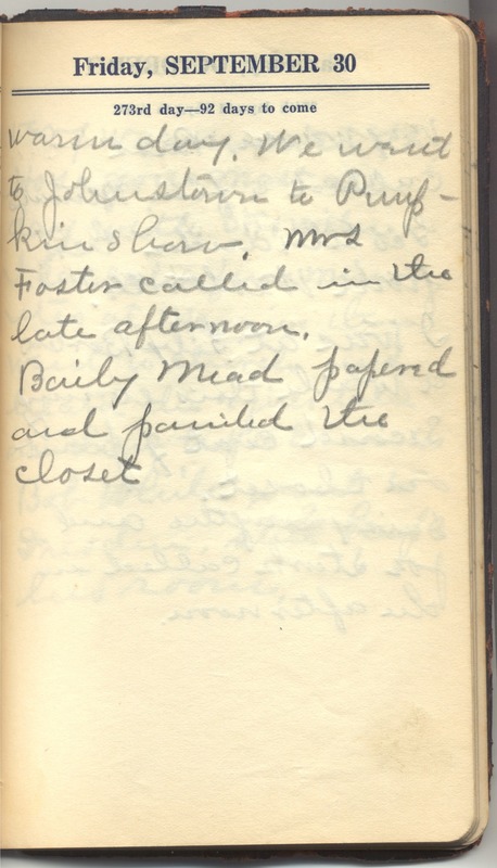 Roberta Hopkins' Diary 1927 (p. 279)