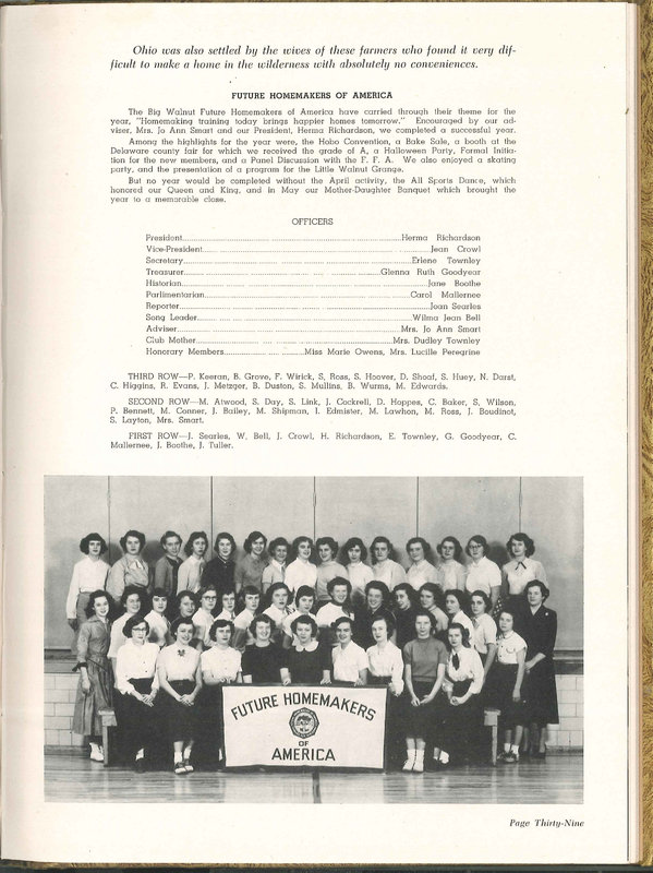 Big Walnut High School Yearbook. 1953: The Flame (p. 38)