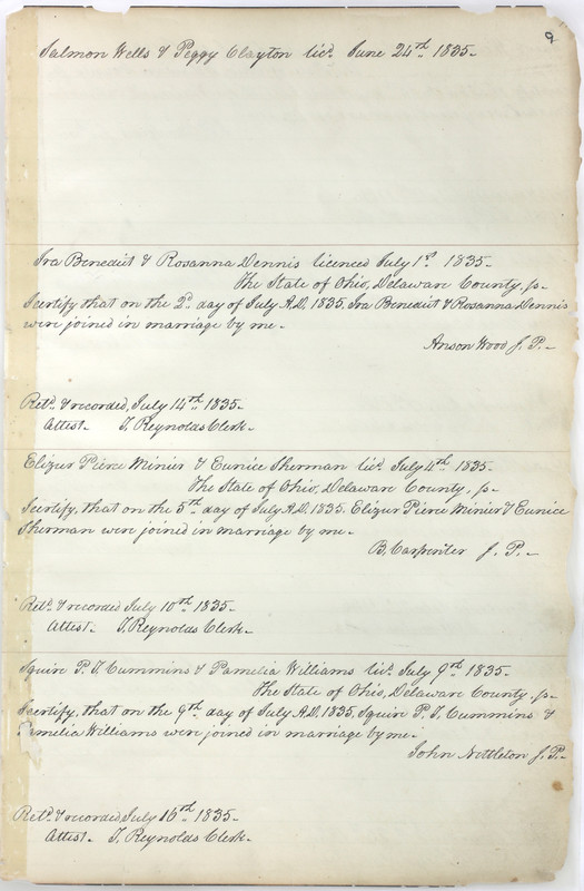 Marriage Records Vol.1 1835-1845 (p. 13)