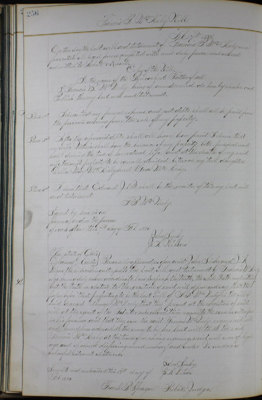 Delaware County Ohio Will Records Vol. 6 1876-1883 (p. 313)