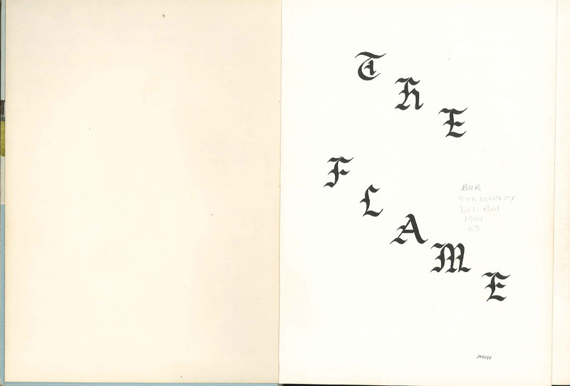 Big Walnut High School Yearbook. 1961: The Flame (p. 3)