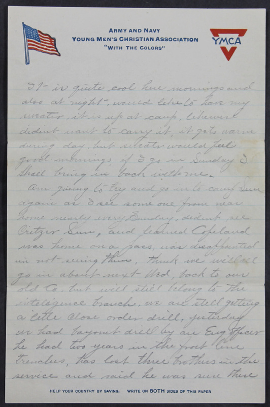 Charlie C. Bricker World War I Letters (p. 29)