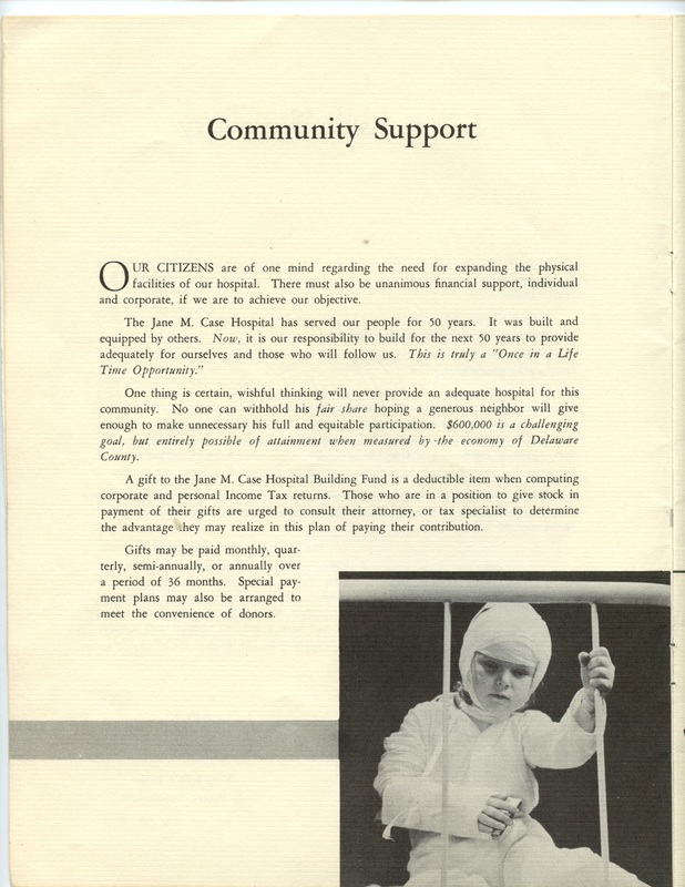 The Jane M. Case Hospital Building Campaign (p. 6)