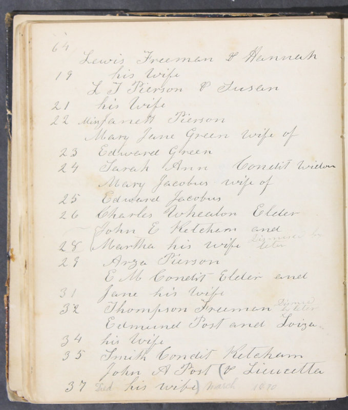 Sessional Records of the 1st Presbyterian Church of Trenton, Delaware Co., Ohio, 1831 (p. 70)