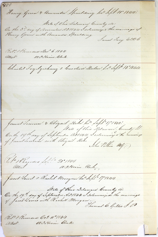 Marriage Records Vol.1 1835-1845 (p. 454)