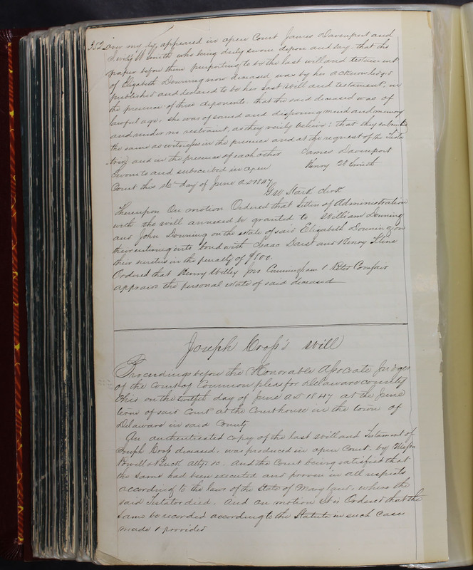 Delaware County Ohio Will Records Vol. 2 1835-1850 (p. 397)