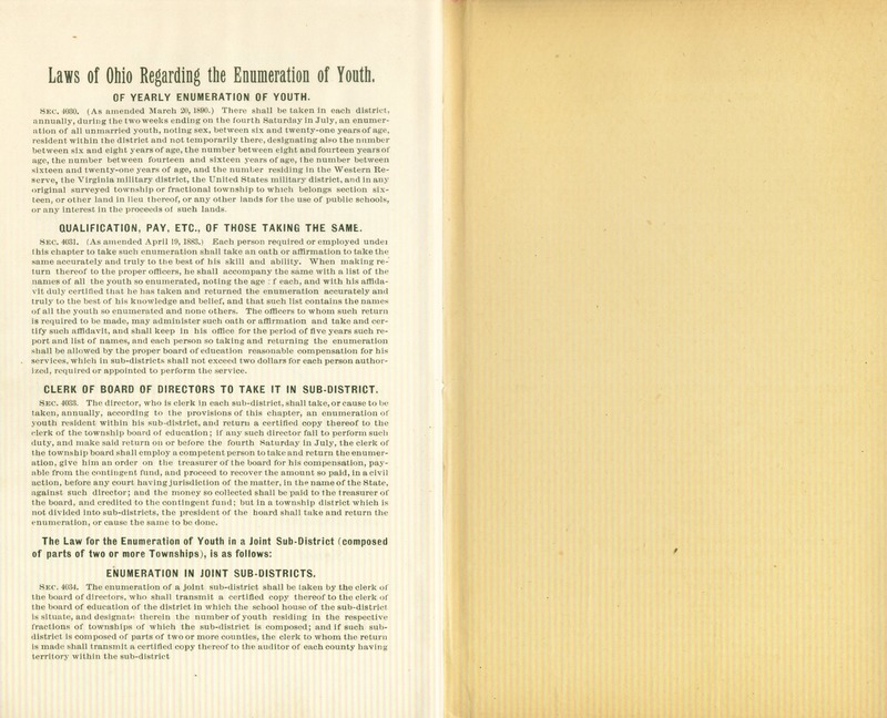 Harlem Township Enumeration of Youth Sub-District 7, July 29, 1893 (p. 7)