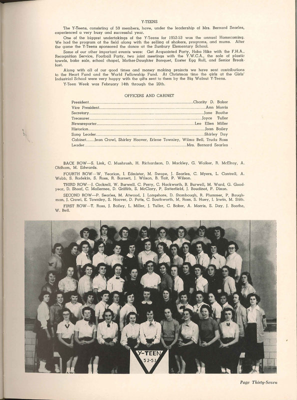 Big Walnut High School Yearbook. 1953: The Flame (p. 36)