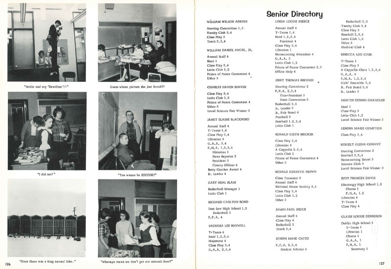 Big Walnut High School Yearbook. 1965: The Flame (p. 66)