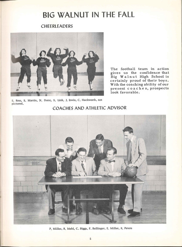 Big Walnut High School Yearbook. 1954: The Flame (p. 7)