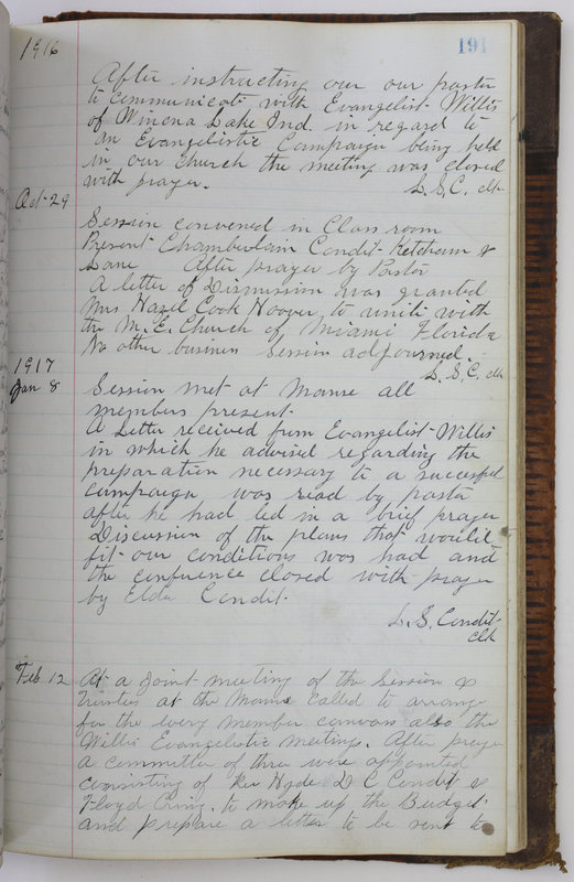 Sessional Records of the 1st Presbyterian Church of Trenton Delaware County Ohio 1873-1937 (p. 179)