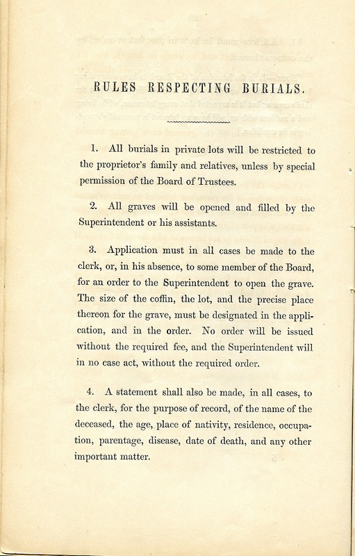 Rules and Regulations and Articles of Association of Oak Grove Cemetery (p. 37)