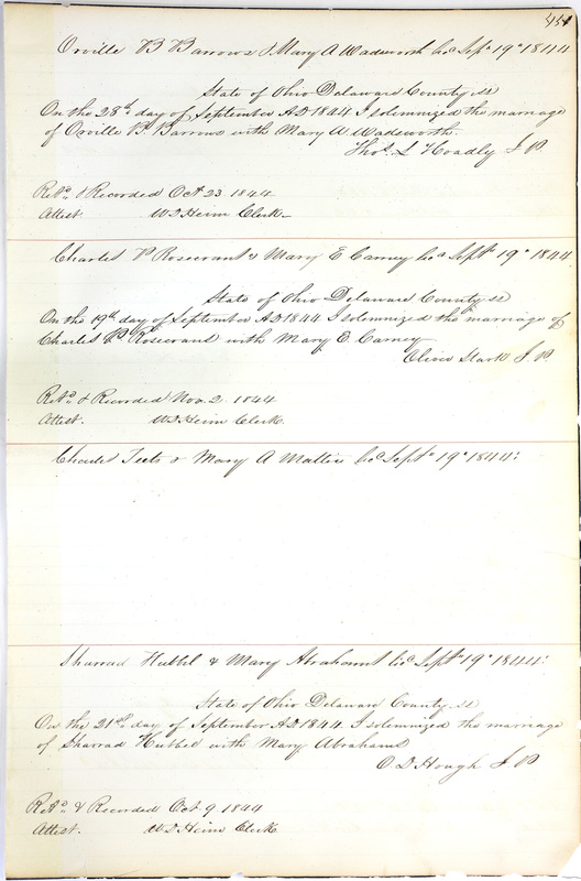 Marriage Records Vol.1 1835-1845 (p. 455)