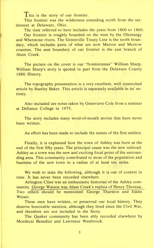 Our Frontier 1800-1860 and the Birth of Our Town of Ashley 1849 (p. 4)