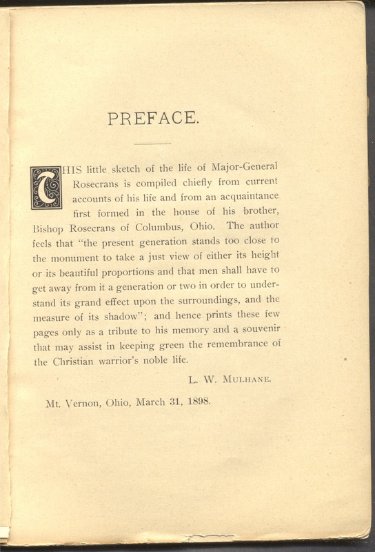 Major-General William Stark Rosecrans (p. 9)