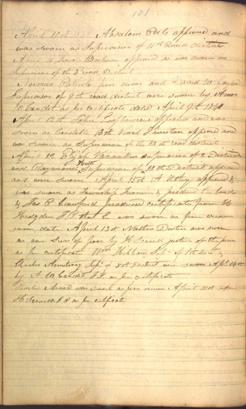 Record Book of Berkshire Township No. 2 1807-1843 (p. 114)