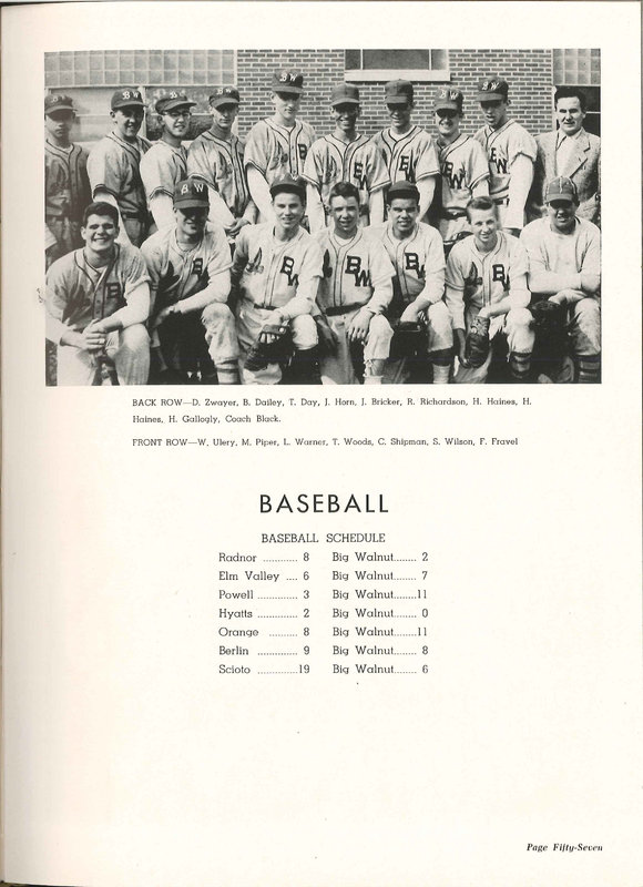 Big Walnut High School Yearbook. 1953: The Flame (p. 56)