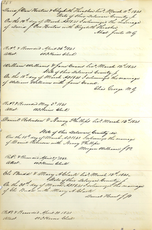 Marriage Records Vol.1 1835-1845 (p. 272)