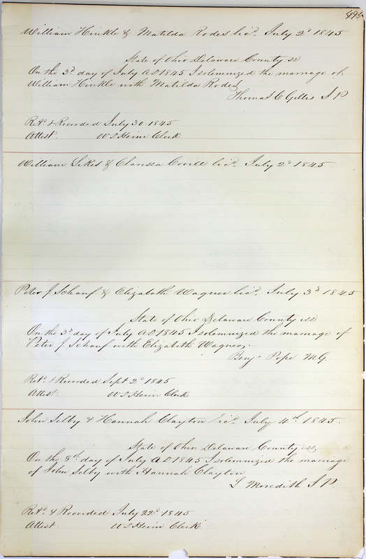 Marriage Records Vol.1 1835-1845 (p. 499)