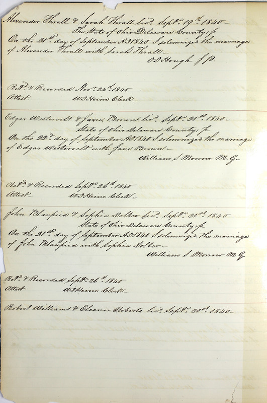 Marriage Records Vol.1 1835-1845 (p. 242)