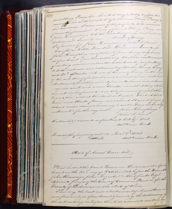 Delaware County Ohio Will Records Vol. 2 1835-1850 (p. 265)