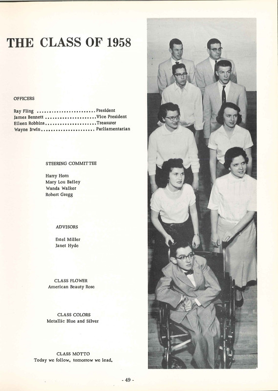 Big Walnut High School Yearbook. 1958: The Flame (52)