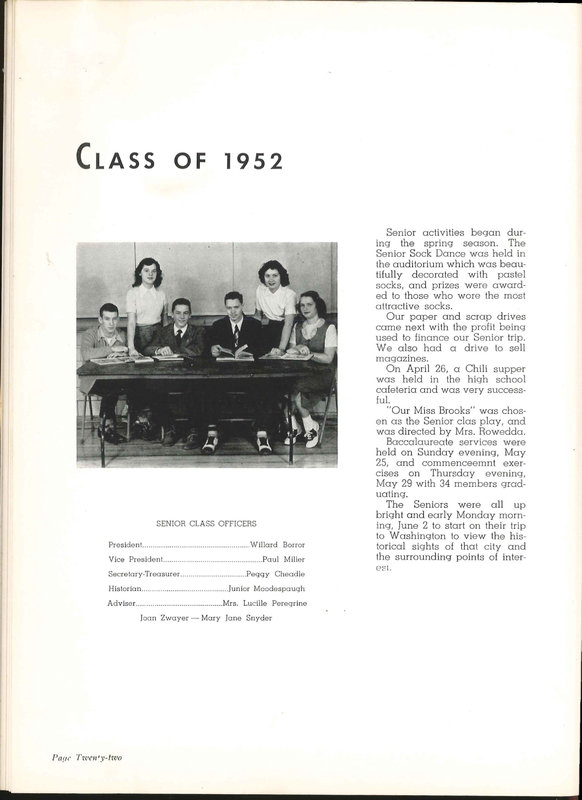 Big Walnut High School Yearbook. 1952: The Flame (p. 25)