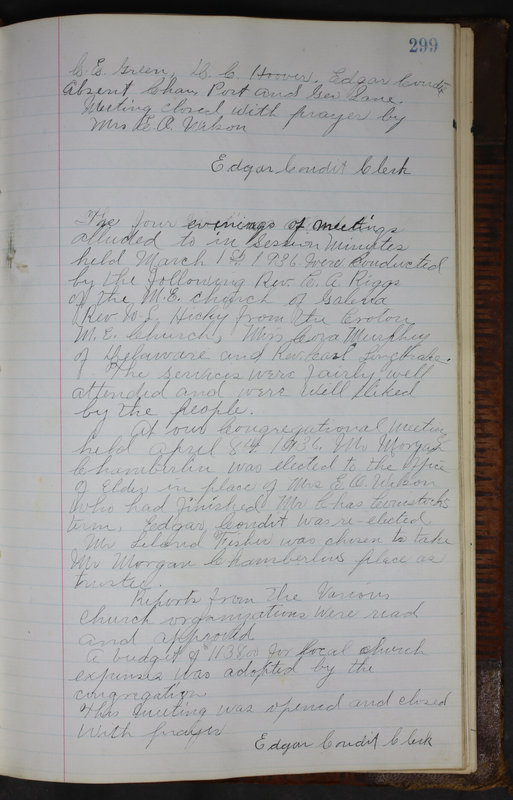 Sessional Records of the 1st Presbyterian Church of Trenton Delaware County Ohio 1873-1937 (p. 286)