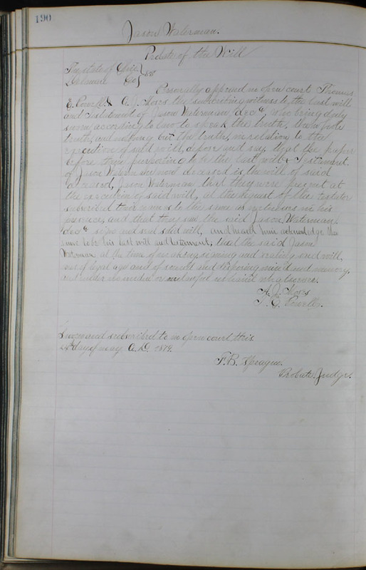 Delaware County Ohio Will Records Vol. 6 1876-1883 (p. 247)