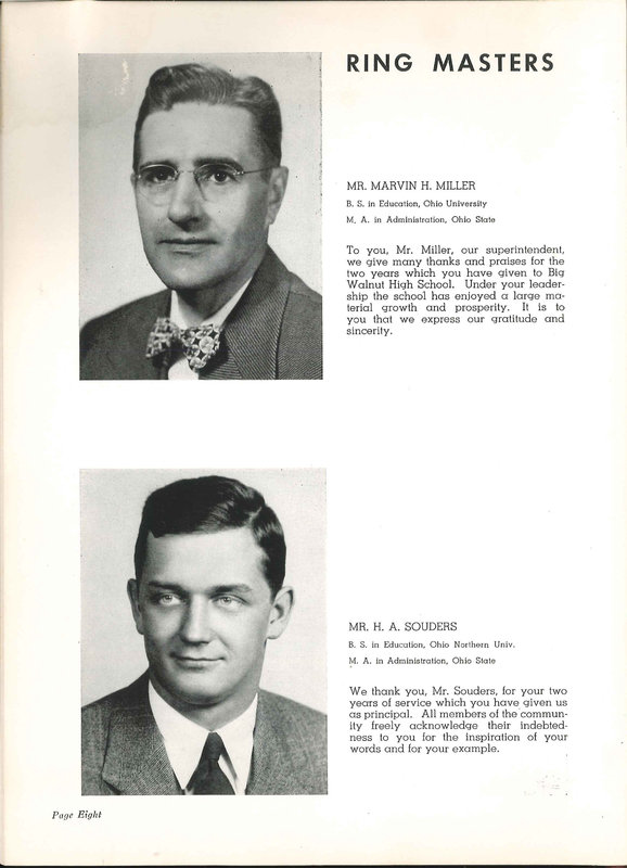 Big Walnut High School Yearbook. 1952: The Flame (p. 11)